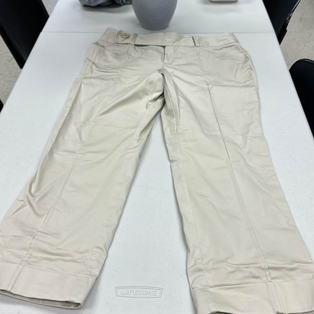 VERTIGO Paris | Cropped Pleated Pants in Oyster NEW Cigarette Trousers